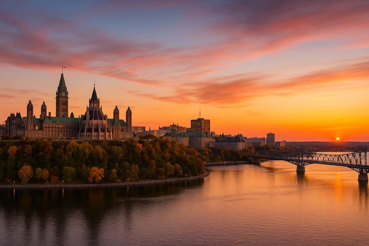 Ottawa skyline at sunset